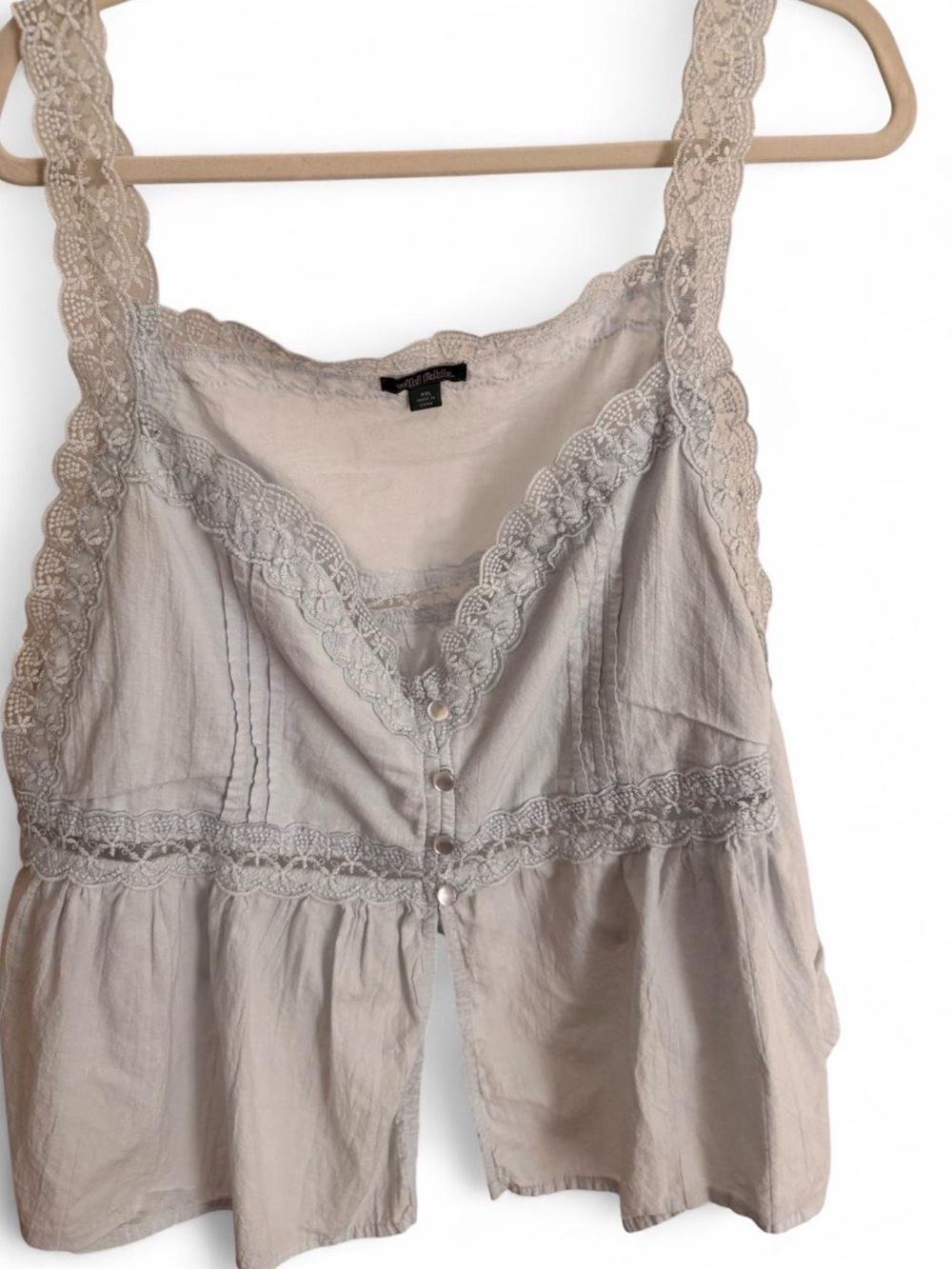 Wild Fable Lace-Trim Tank Top in Light Blue